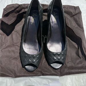 Cole Haan Women's Black Peep Toe Shoes